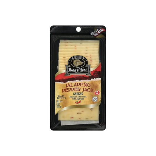 Boars Head Jalapeno Pepper Jack Cheese Slices 8 OZ