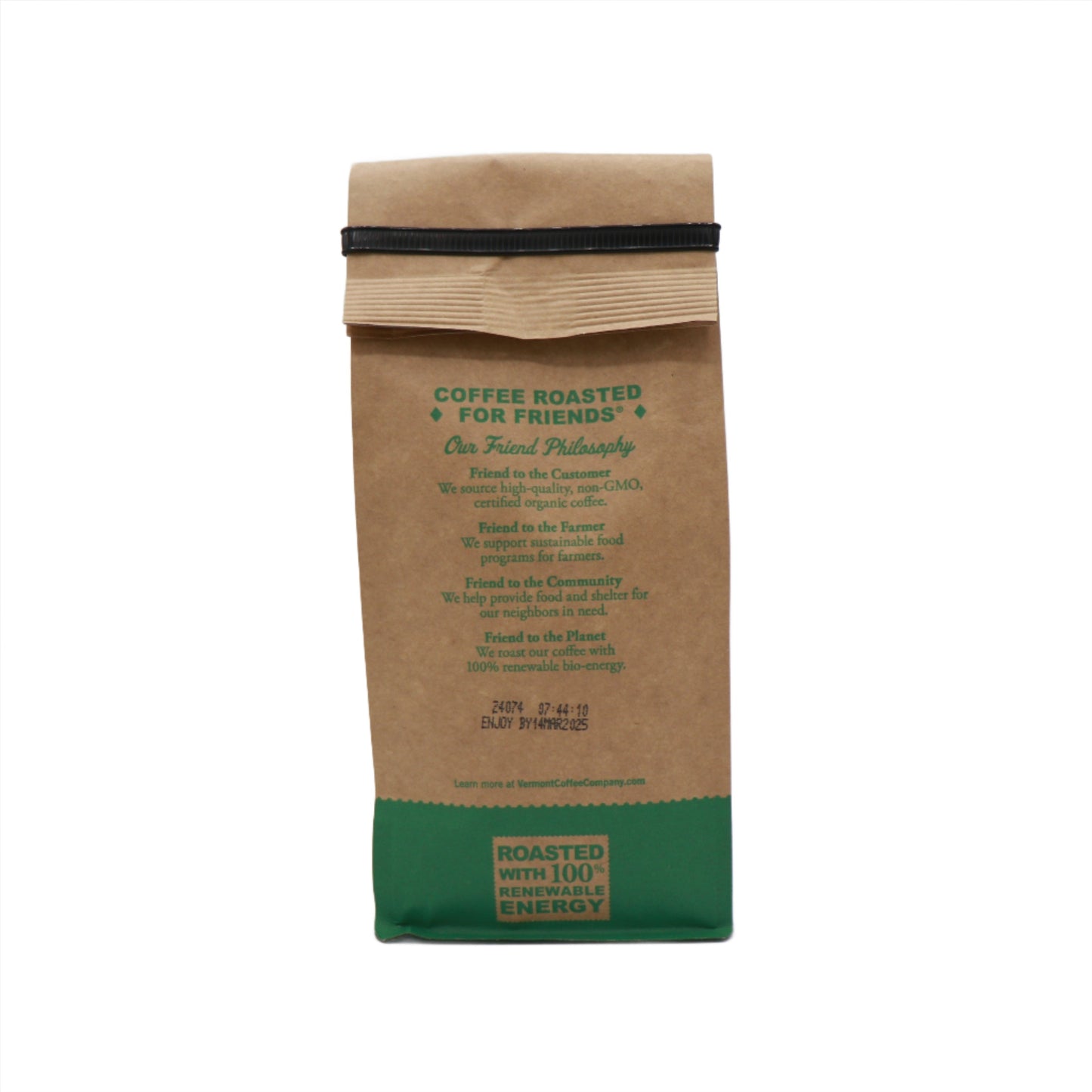 VT Coffee Co. Organic Medium 12oz. Bag