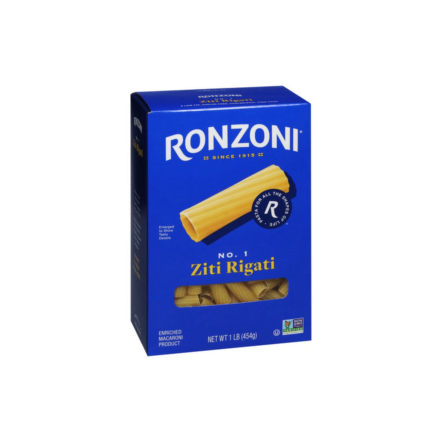 Ronzoni Ziti Rigati Pasta 1 lb.