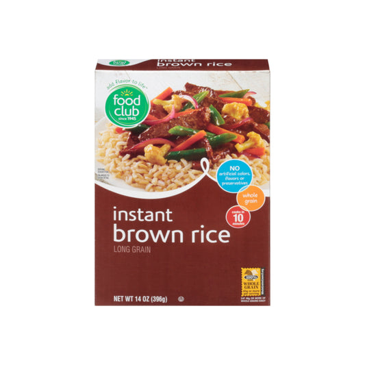 Food Club Instant Brown Rice 14 OZ