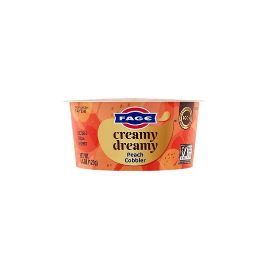 Fage Creamy Creamy Peach Cobbler Yogurt Cup