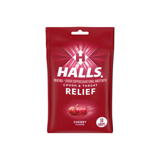 Halls Cough + Throat Cherry Relief Drops