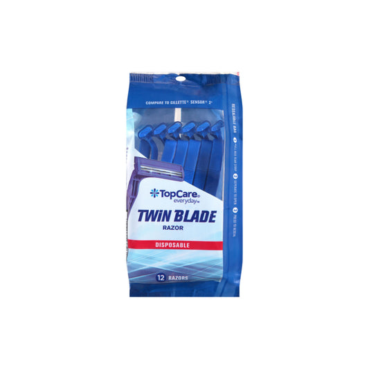 Top Care Twin Blade 12 Pack Razors