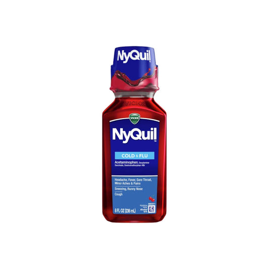 NyQuil Cold + Flu Cherry Flavor 8 OZ
