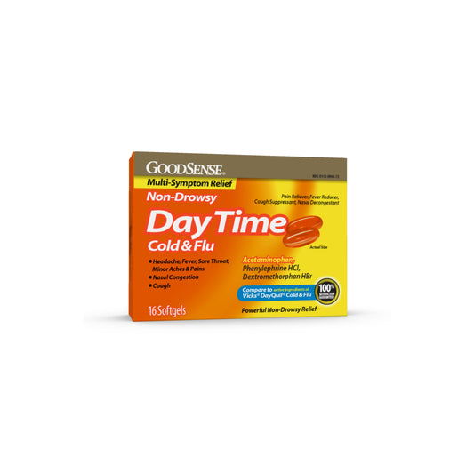 GoodSense Day Time Cold & Flu Medicine 16 Soft Gels
