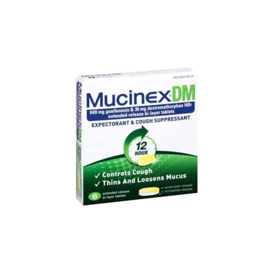 Mucinex DM 12 Hour Cough Suppressant 6 Pack