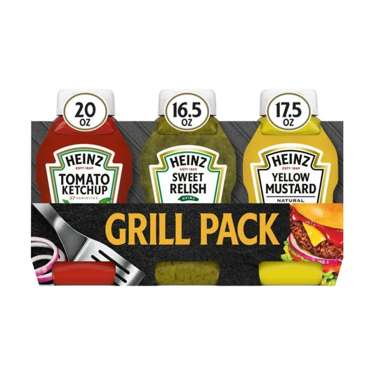 Heinz Grill Pack Ketchup, Relish + Mustard