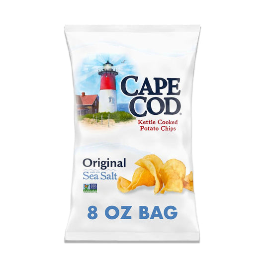 Cape Cod Kettle Chips Original with Sea Salt 8oz. Bag