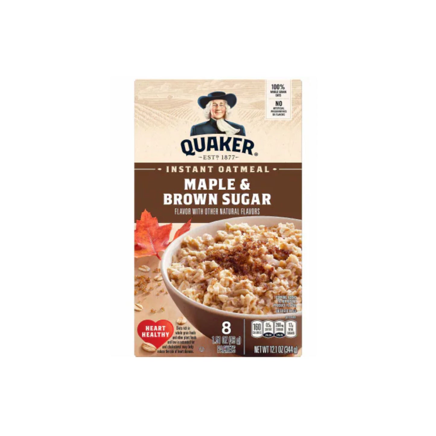 Quaker Maple + Brown Sugar Instant Oatmeal 8 Pack