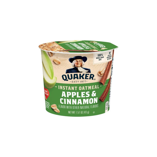 Quaker Instant Oatmeal Apples + Cinnamon 1.51 OZ