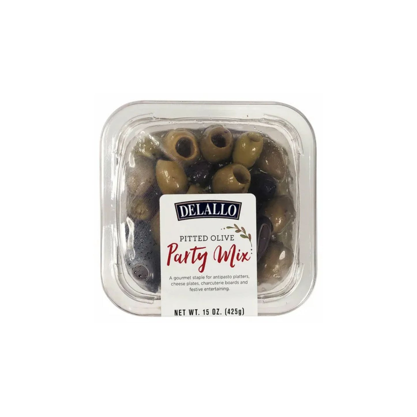 Delallo Party Mix Pitted Olives 1.5 OZ