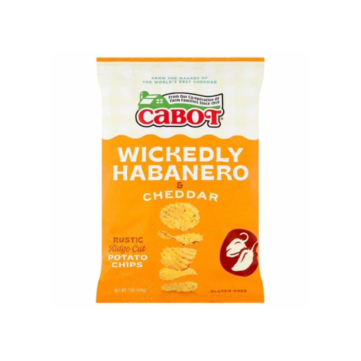 Cabot Wickedly Habanero & Cheddar Chips 7 OZ.